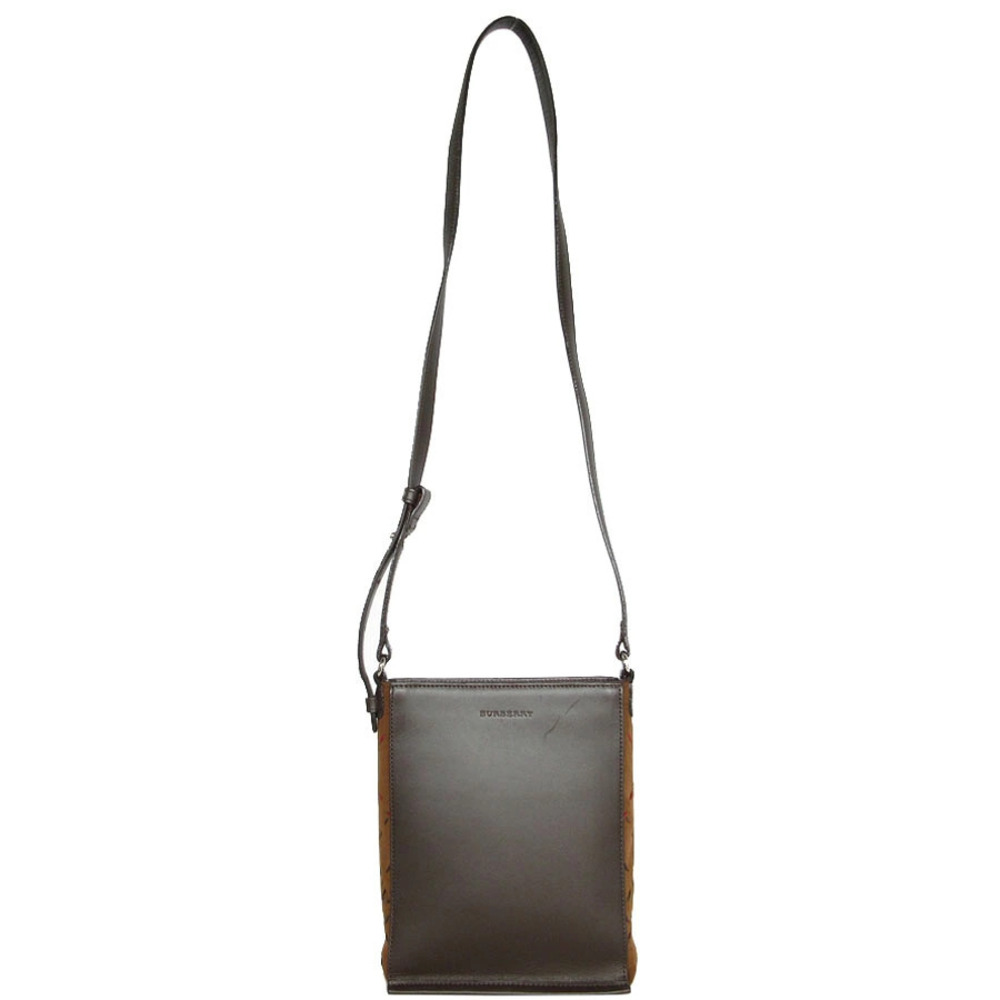 Burberry shoulder leather brown bag suede Brown